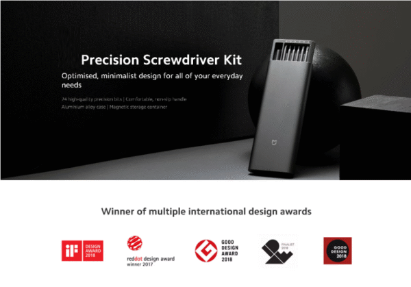 XIAOMI Mi Precision Screwdriver Set | 24 Magnetic Driver Bit Set | Pocket Screwdriver Tool Set | Mini Screwdriver Kit | Repair Tool Kit, black