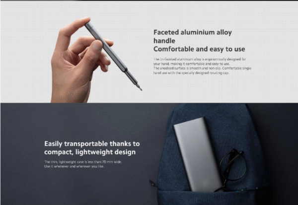 XIAOMI Mi Precision Screwdriver Set | 24 Magnetic Driver Bit Set | Pocket Screwdriver Tool Set | Mini Screwdriver Kit | Repair Tool Kit, black