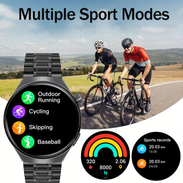 V19 Business Smart watch for men HD Screen BT Calling Waterproof Heart Rate Sports Fitness