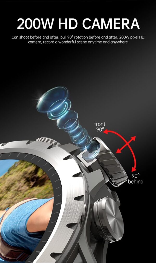 Q85 4G Android Smartwatch – Rotatable Camera, GPS, AMOLED Screen