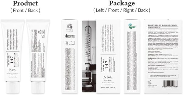 Dr.Althea 147 Barrier Cream | Daily Skin Barrier Repair Care | Deep Hydrating with Hyaluronic Acid & Ceramides | Korean Vegan Skincare for All Skin Types | 1.7 Fl Oz