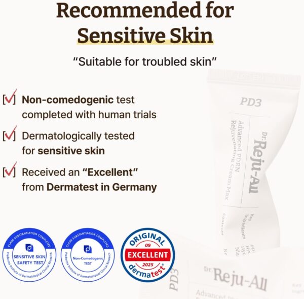 Dr. Reju-All Advanced PDRN Rejuvenating Cream Max – 99% Pure Salmon DNA PDRN Face Moisturizer – Optimal 1200ppm Concentration for Glow Skin – Korean Anti-Aging Skin Care Face Cream - 60ml