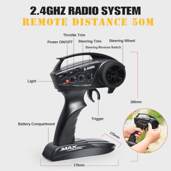 Dwi Dowellin 1/10 Scale RC Crwaler RTR 4WD LED-Lit Metal Offroad Racing Car Hobby Grade 2.4GHz Brushed Model Radio-Controlled