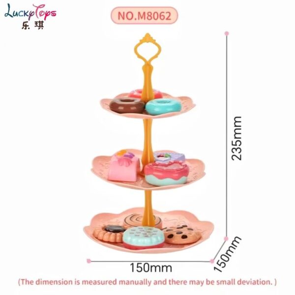Simulated Afternoon Tea Set Miniature Dessert Food Cake Portable Gift Box Early Educational Playhouse Series Toy for Kids