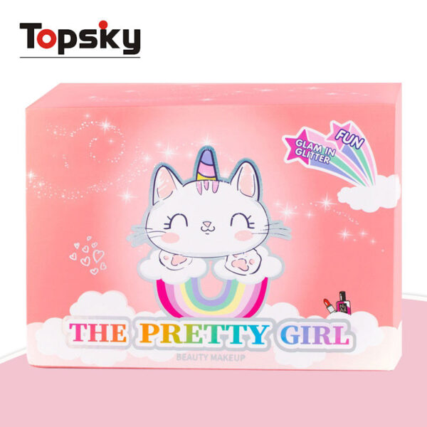 Safe and Healthy Children's Beautiful Makeup Set Girls' Play House Cosmetic Toys Imitate Adults Daub on Face Fun Makeup