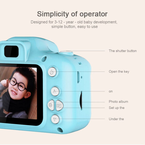 X2 Child Camera Rechargeable Photo Camera Mini Child Camera 2 Inch Hd Screen Child Birthday Gift