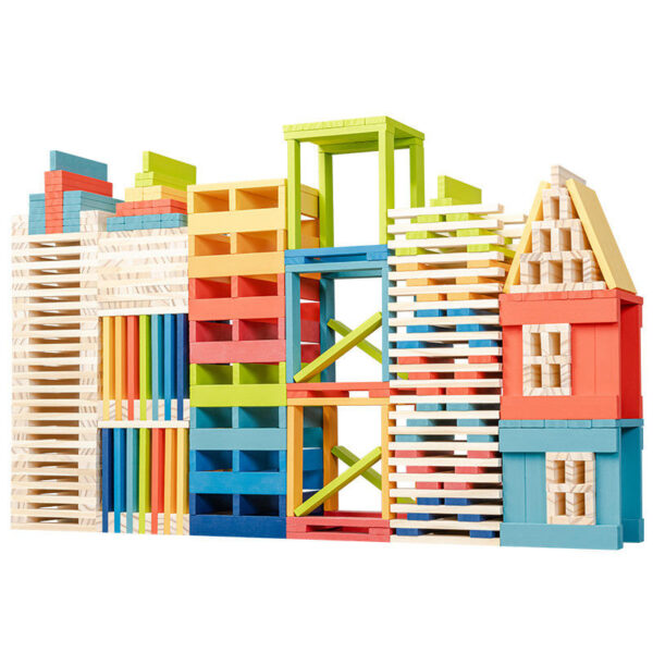 Hot Selling 300 Pcs Custom Wood Classic Building Tower Tumbling Stacking Blocks Set Educational Brinquedos Educativos
