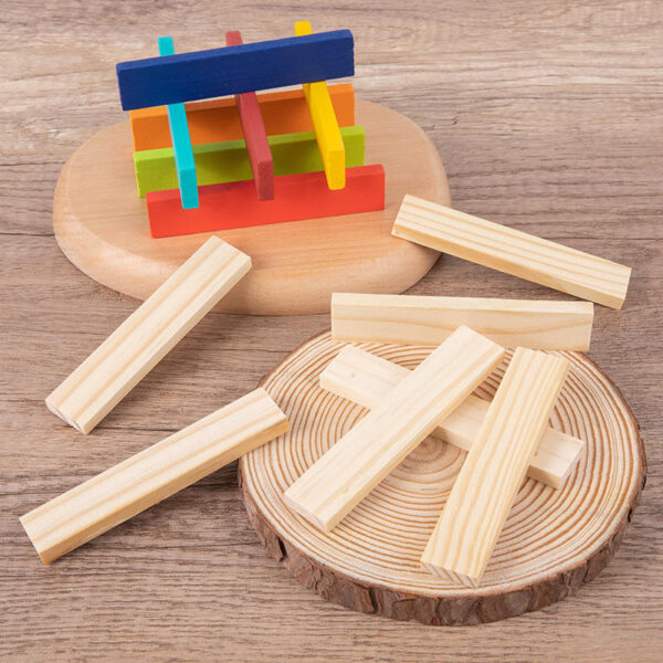 Hot Selling 300 Pcs Custom Wood Classic Building Tower Tumbling Stacking Blocks Set Educational Brinquedos Educativos