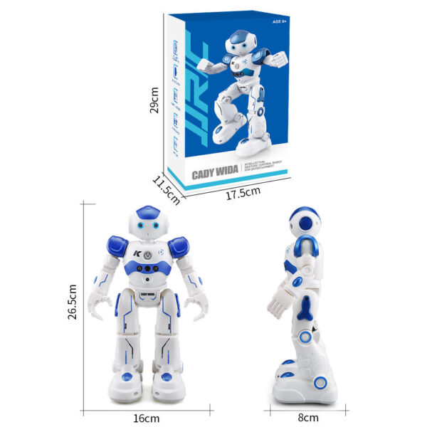 SJY-R2 Blue Smart Remote Control Robot Intelligent Programmable Gesture Sensing Dance Toys Auto Display Educational RC Robot