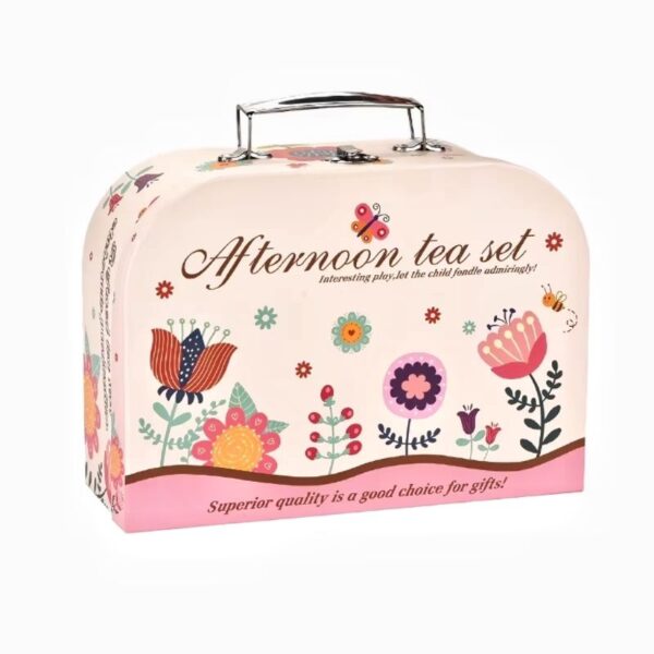 Simulated Afternoon Tea Set Miniature Dessert Food Cake Portable Gift Box Early Educational Playhouse Series Toy for Kids