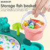 4 Player Fish Table Game Board Electric Fishing Machine with Plastic Fish