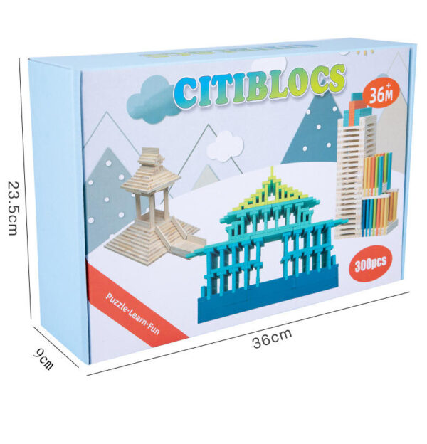 Hot Selling 300 Pcs Custom Wood Classic Building Tower Tumbling Stacking Blocks Set Educational Brinquedos Educativos