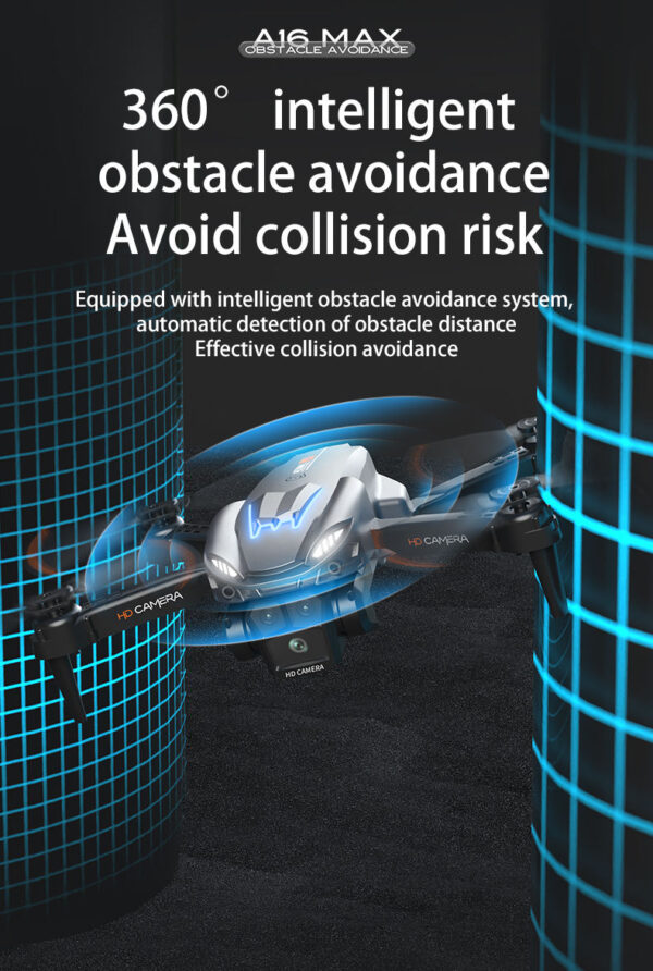 A16 Pro MAX Long Range Flying Long Time Drone GPS Brushless Optical Flow 1080P HD Aerial Photography RC Drone with 2 rechargeable batteries