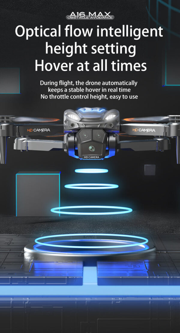 A16 Pro MAX Long Range Flying Long Time Drone GPS Brushless Optical Flow 1080P HD Aerial Photography RC Drone with 2 rechargeable batteries