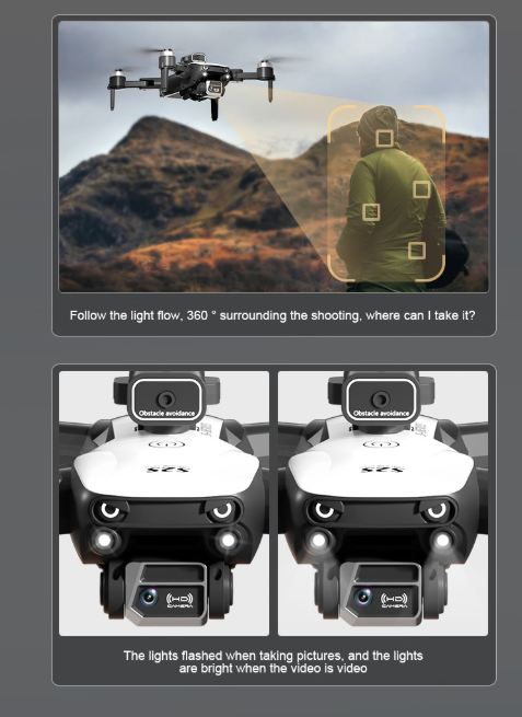 Small Beginner Drones with 4K HD Camera New City NY Drone for Aerial Photography Remote Control Hovering Drone with 3 rechargeable batteries