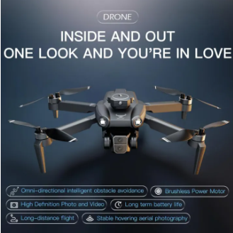 G.P.S Drone Three-Axis Flow Positioning Brushless Motot Folding 4k Dual Camera Four-Sided Obstacle Avoidance Drones Black hg